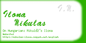 ilona mikulas business card
